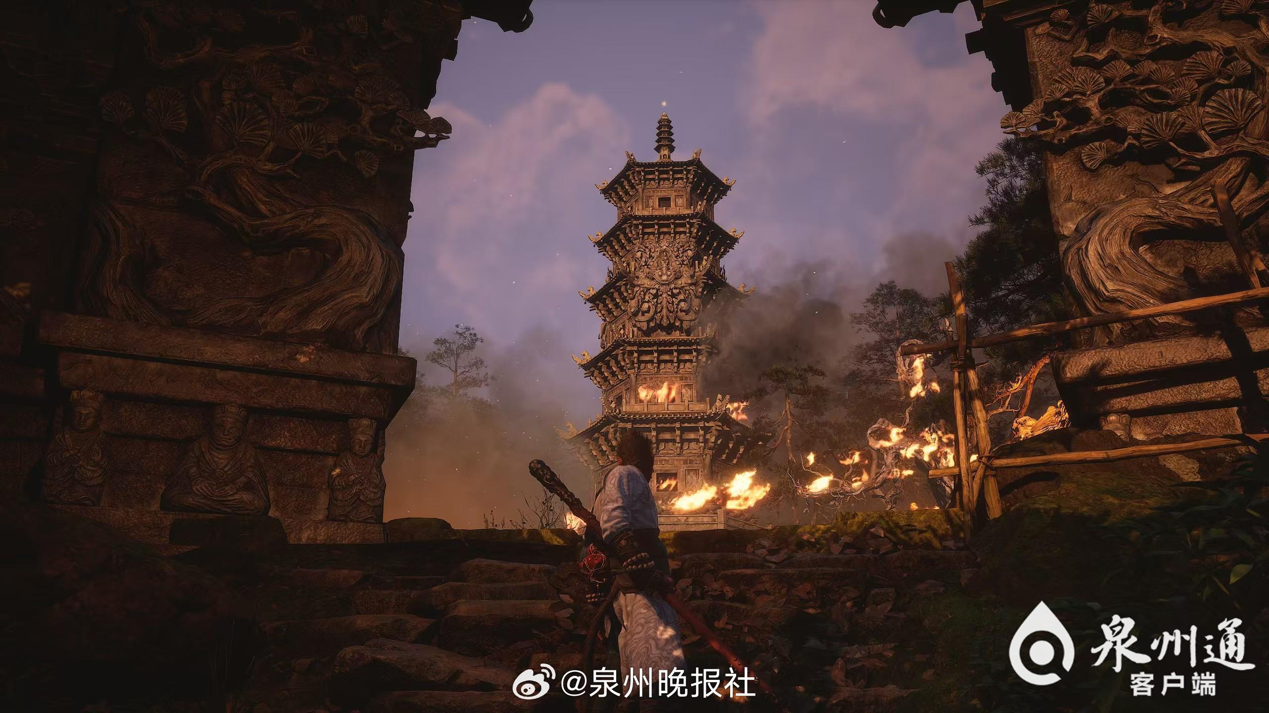 泉州地标现身黑神话，悟空